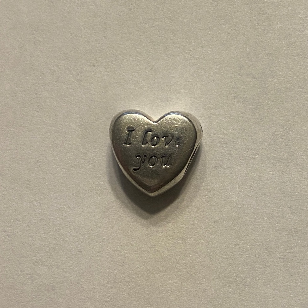 Pandora Sterling Silver I Love You heart charm